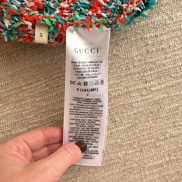 Gucci Red and Green Patterned Cardigan - Picture 3 of 4